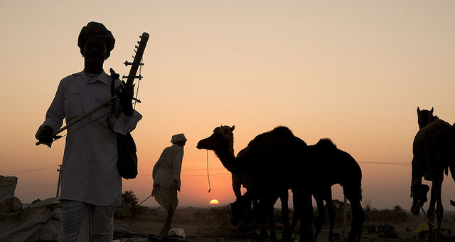 Sunset during Pushkar Fair